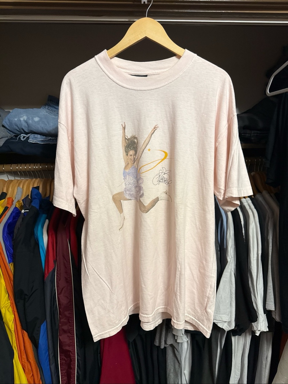 Vintage Stars on Ice Graphic T-Shirt Pink Size XL